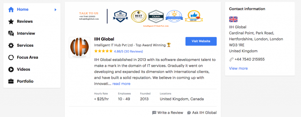 goodfirm iih global