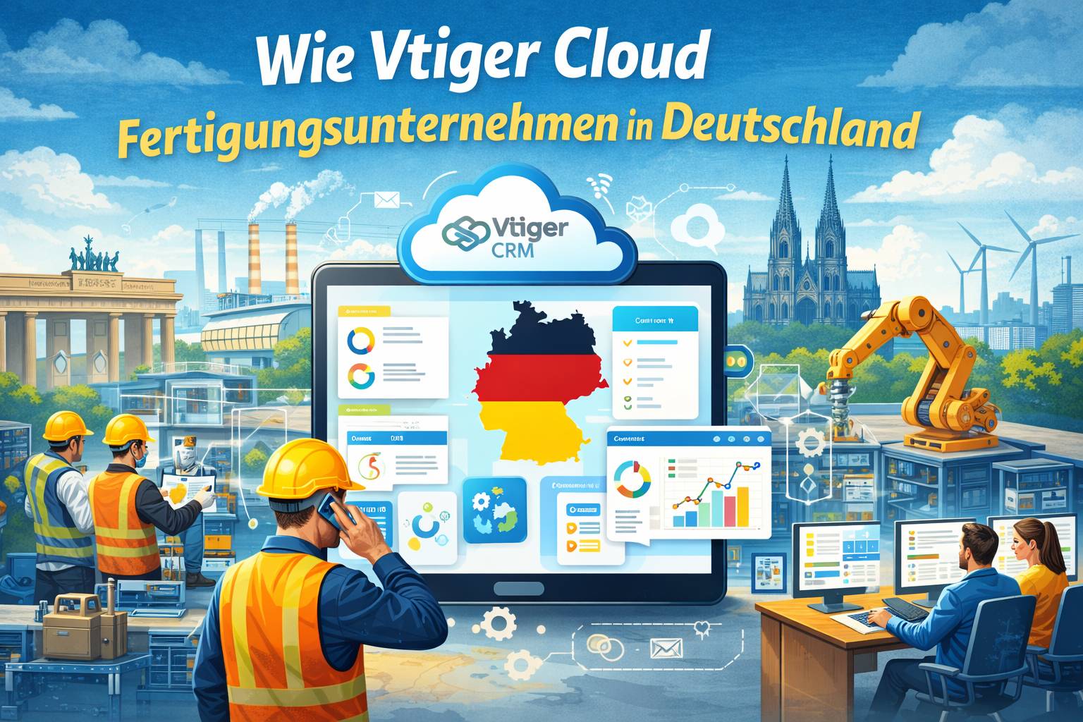 Vtiger Cloud CRM für Fertigungsunternehmen in Deutschland mit digitaler Automatisierung und modernem Kundenmanagement